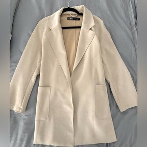 Women’s Small Zara Suede Trench Coat with Waist Tie